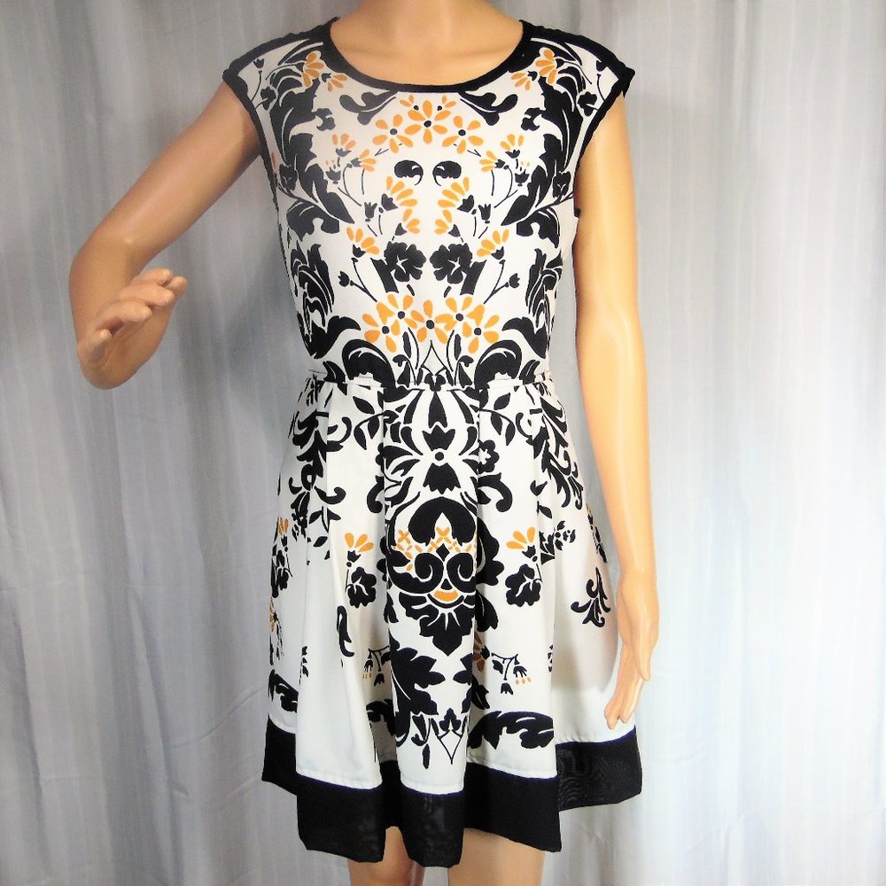 Antix Fit and Flare Sheer Back Dress